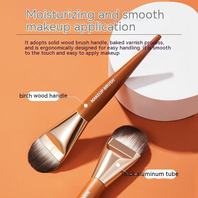 Lightweight Seamless Flat Head Base Makeup Facial Care Brush Pi-Mart