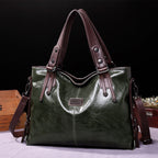 Retro Fashion Tote Casual Soft Leather Shoulder Crossbody Large Capacity Women's Bag Pi-Mart