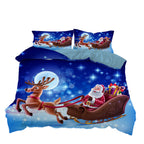 Santa's Three-piece Duvet Cover Under The Stars Pi-Mart