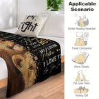 1pc Cozy Flannel Blanket - To My Mom, I Love You, Your Son, The Lion, All-Season Softness For Sofa, Car Sleeping, Office, Camping, Bed, Travel, And Living Room, Gifts For Friends, Besties, Sisters, Family, Birthday Day Gradua
