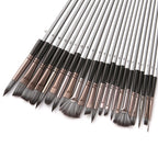 Silver-grey Rod Pen Curtain Oil Paint Brush Gouache Watercolor Paint Brush Pi-Mart