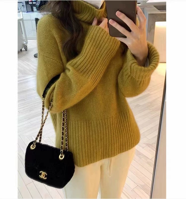 New High Neck Thick Sweater Women Pi-Mart