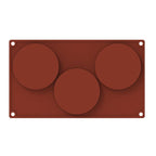 3/6 Silicone Mold Round Circle Shape Fondant Cake Tools Ice Cube Moulds 3D Candy Jelly Making Mould Handmade Soap Molds Round Baking Silicone Mold Circle Chocolate Cake Pie Muffin Sandwiches Eggs Bakeware Kitchen Accessories