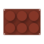 3/6 Silicone Mold Round Circle Shape Fondant Cake Tools Ice Cube Moulds 3D Candy Jelly Making Mould Handmade Soap Molds Round Baking Silicone Mold Circle Chocolate Cake Pie Muffin Sandwiches Eggs Bakeware Kitchen Accessories