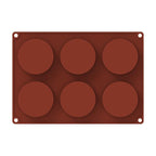3/6 Silicone Mold Round Circle Shape Fondant Cake Tools Ice Cube Moulds 3D Candy Jelly Making Mould Handmade Soap Molds Round Baking Silicone Mold Circle Chocolate Cake Pie Muffin Sandwiches Eggs Bakeware Kitchen Accessories