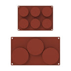 3/6 Silicone Mold Round Circle Shape Fondant Cake Tools Ice Cube Moulds 3D Candy Jelly Making Mould Handmade Soap Molds Round Baking Silicone Mold Circle Chocolate Cake Pie Muffin Sandwiches Eggs Bakeware Kitchen Accessories