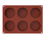3/6 Silicone Mold Round Circle Shape Fondant Cake Tools Ice Cube Moulds 3D Candy Jelly Making Mould Handmade Soap Molds Round Baking Silicone Mold Circle Chocolate Cake Pie Muffin Sandwiches Eggs Bakeware Kitchen Accessories