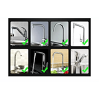 360 Degree Kitchen Sink Tap Faucet Extender, Universal Stainless Steel Faucet Extender with Flexible Swivel Tap Aerator Hose, 2 Water Outlet Modes, Faucet Extender Water Saving Bathroom Kitchen Accessories Stevvex