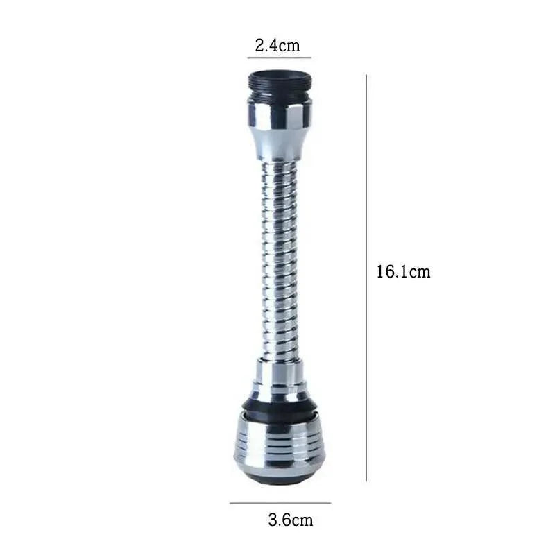 360 Degree Kitchen Sink Tap Faucet Extender, Universal Stainless Steel Faucet Extender with Flexible Swivel Tap Aerator Hose, 2 Water Outlet Modes, Faucet Extender Water Saving Bathroom Kitchen Accessories Stevvex