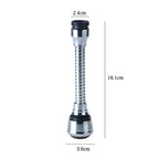 360 Degree Kitchen Sink Tap Faucet Extender, Universal Stainless Steel Faucet Extender with Flexible Swivel Tap Aerator Hose, 2 Water Outlet Modes, Faucet Extender Water Saving Bathroom Kitchen Accessories Stevvex