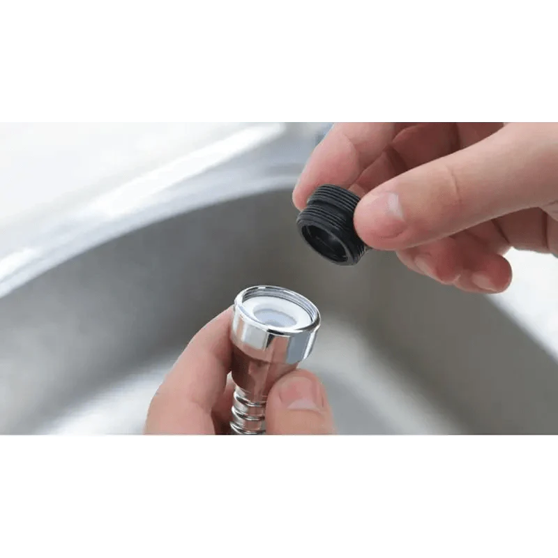 360 Degree Kitchen Sink Tap Faucet Extender, Universal Stainless Steel Faucet Extender with Flexible Swivel Tap Aerator Hose, 2 Water Outlet Modes, Faucet Extender Water Saving Bathroom Kitchen Accessories Stevvex