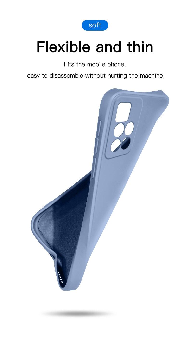 360 Degree Protection Back Case Cover Liquid Silicone Soft Matte Phone Case For Xiaomi Redmi Note 11 Pro Max 11S 10 10S 9 9S 8 Candy Shockproof Bumper Cover  Liquid Silicone Back Cover Case Stevvex