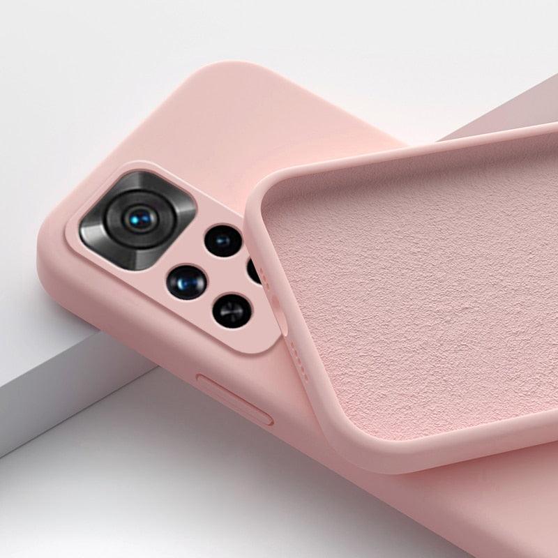 360 Degree Protection Back Case Cover Liquid Silicone Soft Matte Phone Case For Xiaomi Redmi Note 11 Pro Max 11S 10 10S 9 9S 8 Candy Shockproof Bumper Cover  Liquid Silicone Back Cover Case Stevvex