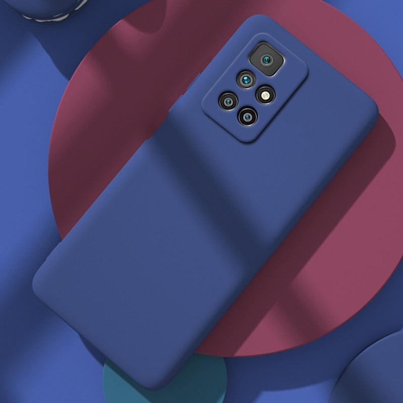 360 Degree Protection Back Case Cover Liquid Silicone Soft Matte Phone Case For Xiaomi Redmi Note 11 Pro Max 11S 10 10S 9 9S 8 Candy Shockproof Bumper Cover  Liquid Silicone Back Cover Case Stevvex
