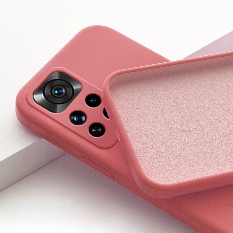 360 Degree Protection Back Case Cover Liquid Silicone Soft Matte Phone Case For Xiaomi Redmi Note 11 Pro Max 11S 10 10S 9 9S 8 Candy Shockproof Bumper Cover  Liquid Silicone Back Cover Case Stevvex