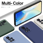360 Degree Protection Back Case Cover Liquid Silicone Soft Matte Phone Case For Xiaomi Redmi Note 11 Pro Max 11S 10 10S 9 9S 8 Candy Shockproof Bumper Cover  Liquid Silicone Back Cover Case Stevvex