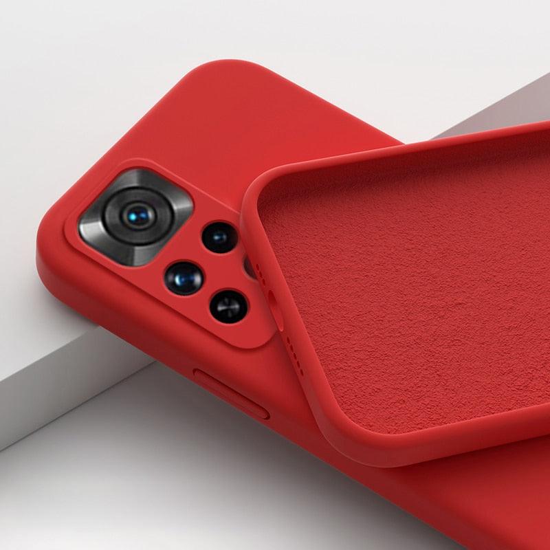 360 Degree Protection Back Case Cover Liquid Silicone Soft Matte Phone Case For Xiaomi Redmi Note 11 Pro Max 11S 10 10S 9 9S 8 Candy Shockproof Bumper Cover  Liquid Silicone Back Cover Case Stevvex