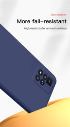 360 Degree Protection Back Case Cover Liquid Silicone Soft Matte Phone Case For Xiaomi Redmi Note 11 Pro Max 11S 10 10S 9 9S 8 Candy Shockproof Bumper Cover  Liquid Silicone Back Cover Case Stevvex