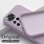 360 Degree Protection Back Case Cover Liquid Silicone Soft Matte Phone Case For Xiaomi Redmi Note 11 Pro Max 11S 10 10S 9 9S 8 Candy Shockproof Bumper Cover  Liquid Silicone Back Cover Case Stevvex