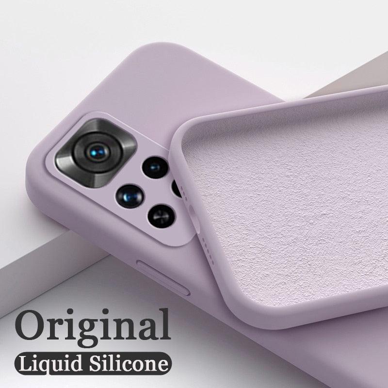 360 Degree Protection Back Case Cover Liquid Silicone Soft Matte Phone Case For Xiaomi Redmi Note 11 Pro Max 11S 10 10S 9 9S 8 Candy Shockproof Bumper Cover  Liquid Silicone Back Cover Case Stevvex