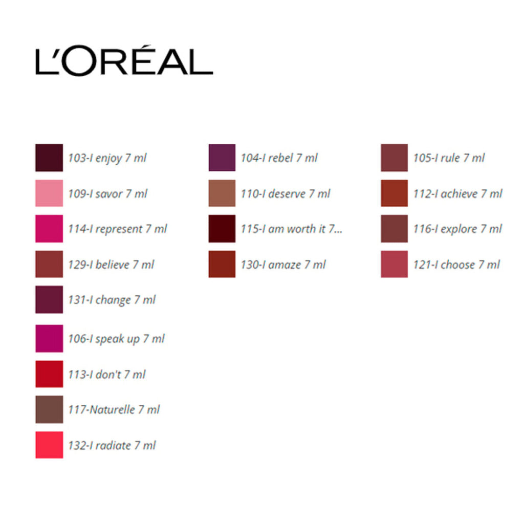 Lipstick Rouge Signature L'Oreal Make Up (7 ml) 7 ml Lootquake LLC