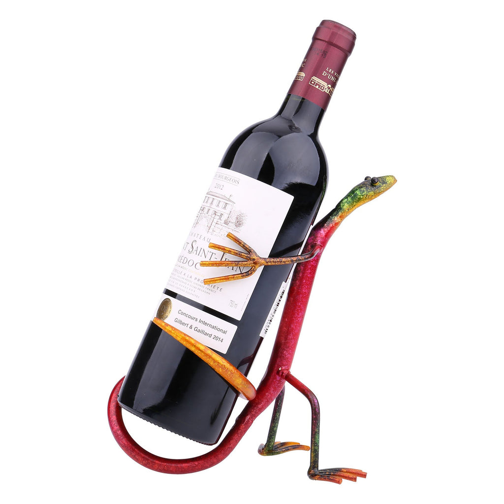 Lizard Wine Rack Metal Handicraft Home Pi-Mart