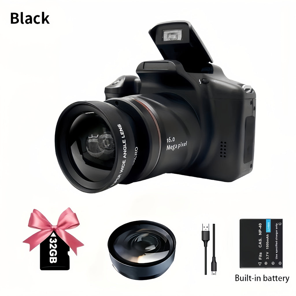 Digital Camera Photography With 2.4-inch LCD Screen, 16xdigital Camera 1080p Mini Camera Vlog Camera With 9.88mm Wide-angle Lens Cool Stuff Travel Essentials Gift, Body Camera Compact Travel Camera, Camera For Vlogqing, Camer Lootquake LLC
