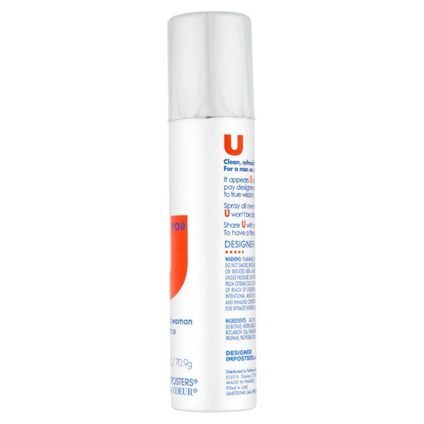 Designer Imposters U You by Parfums De Coeur Deodorant Body Spray (Unisex) 2.5 oz for Women EasyOptionXY LLC