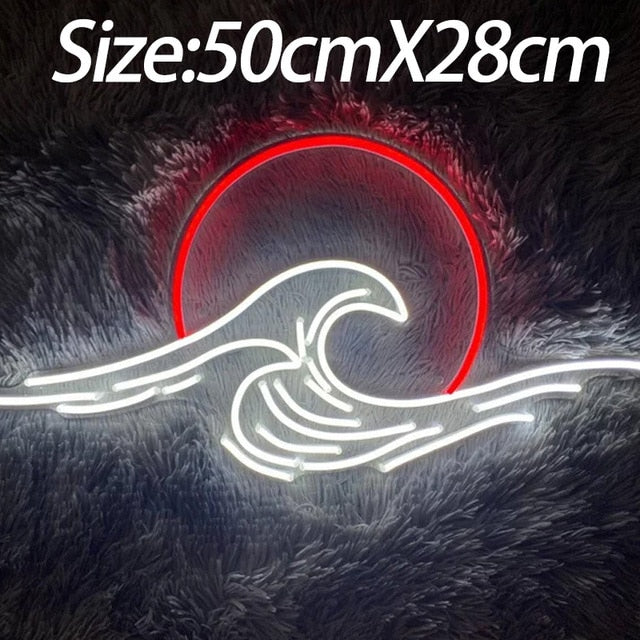 Neon Sign Mountain and Flow Water Led Lamp Pi-Mart