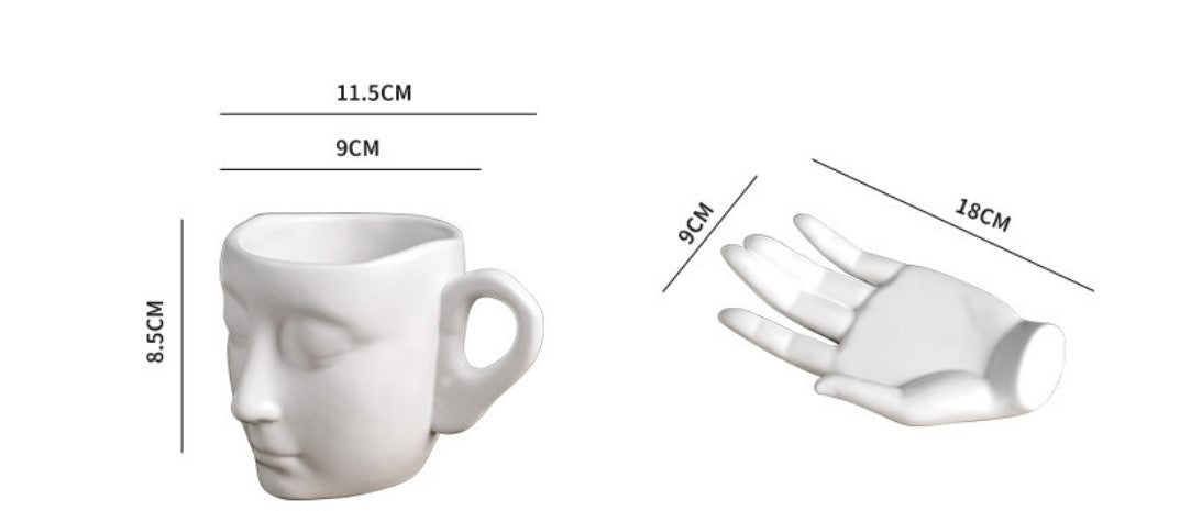 High Temperature Ceramic Creative Abstract Art Hand Fragrance Coffee Cup Pi-Mart