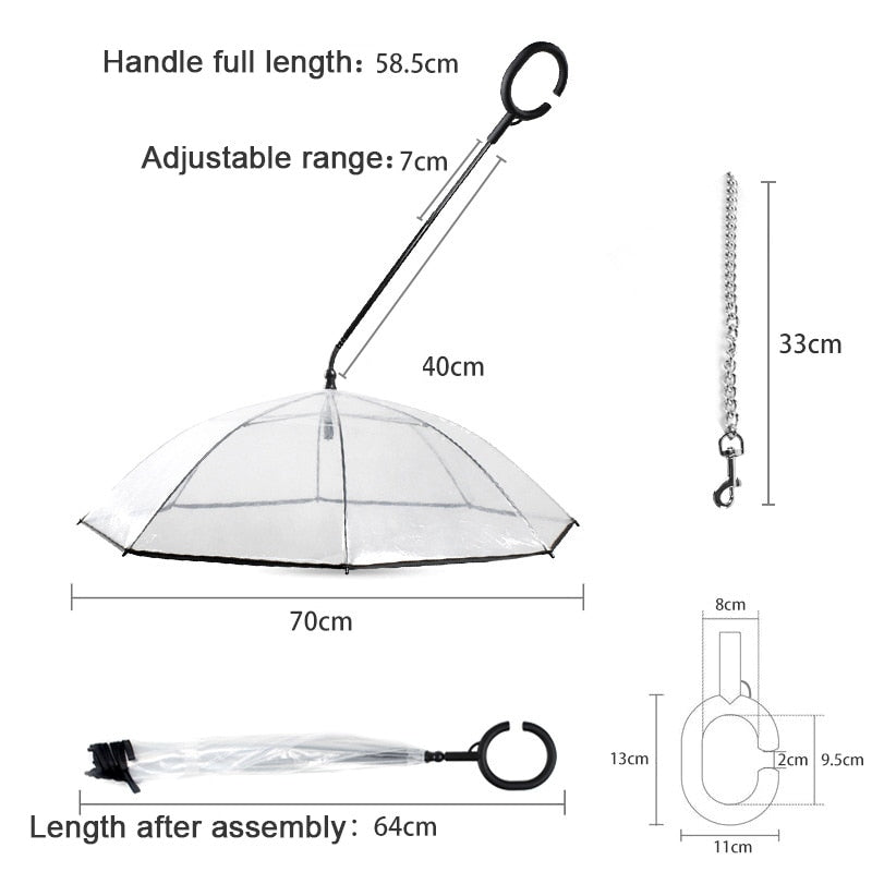 Pet Transparent Umbrella - SJB-DIAMOND ELITES