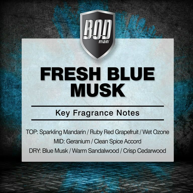 BOD Man Fragrance Body Spray, Blue Musk, 8 fl oz EasyOptionXY LLC