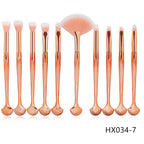 The Shell Makeup Brush Set - Purple bristles Pi-Mart