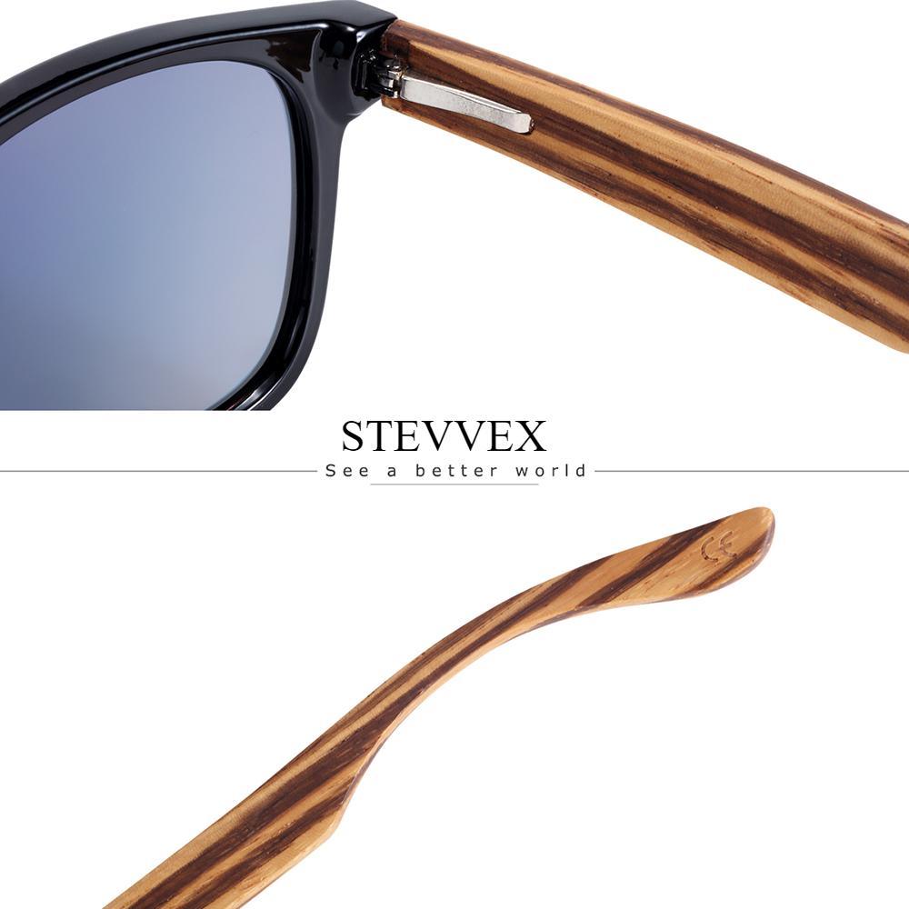 Luxury Natural Zebra Wood Sunglasses PolarizedWood Rectangle Mirror Lens Driving For Women and Men With UV400 Protection - SJB-DIAMOND ELITES
