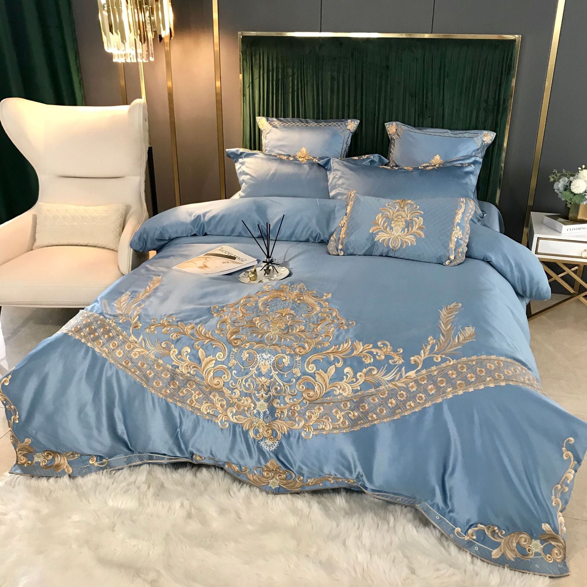 Ice silk duvet cover bedding European style Pi-Mart