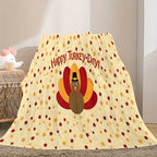 1pc Thanksgiving Happy Turkey Print Blanket, Sherpa Blanket, Soft Warm Throw Blanket Nap Blanket For Couch Sofa Office Bed Camping Travel, Multi-purpose Gift Blanket For All Season Lootquake LLC