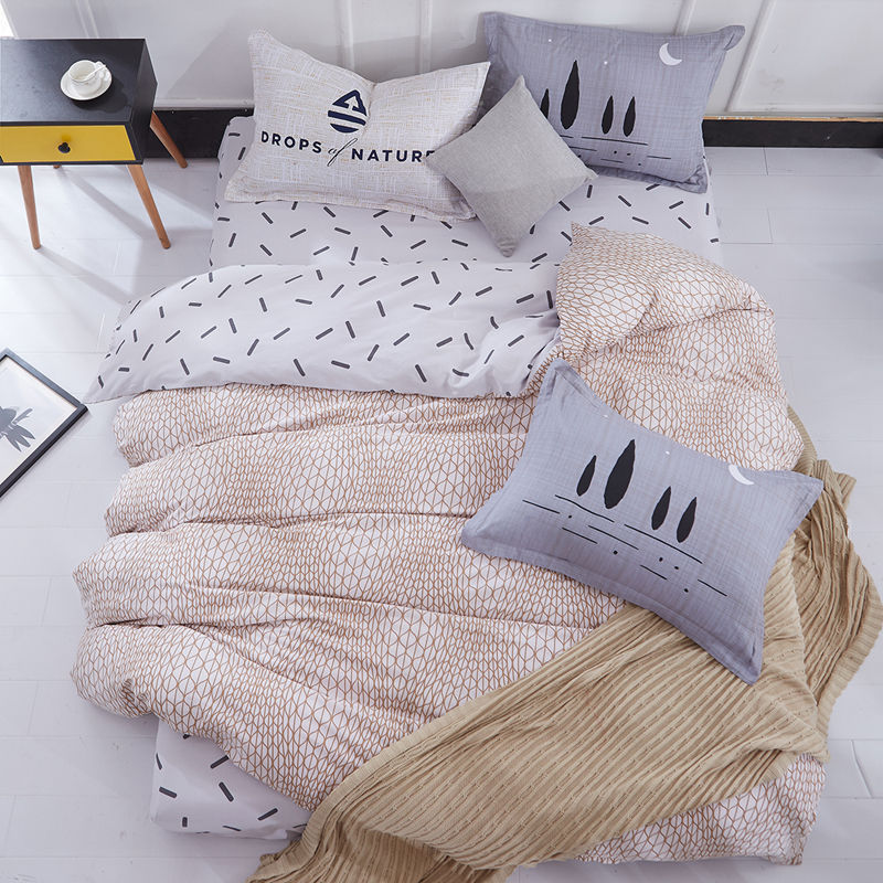 Pure cotton four-piece set cotton bed linen duvet cover single Pi-Mart