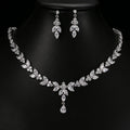 Simple White Bride Zircon Set Women Pi-Mart