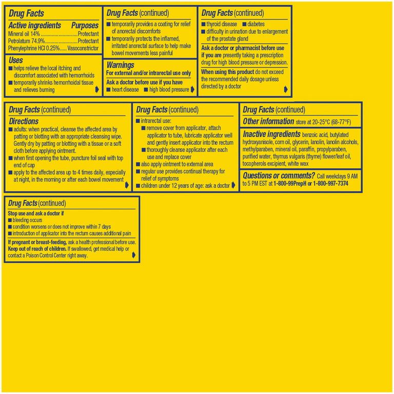 Preparation H Ointment for Hemorrhoid Relief, Burning and Itching, 1 Oz. EasyOptionXY LLC