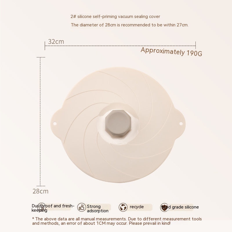 Lid For Airtight Container Vacuum Self-priming Seal Kitchen Gadgets Pi-Mart