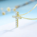 Moissanite Cross Pendants For Women Pi-Mart