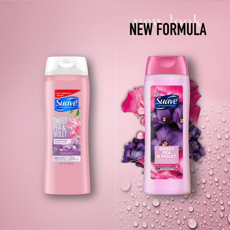 Suave Essentials Gentle Body Wash, Sweet Pea & Violet, 18 oz EasyOptionXY LLC