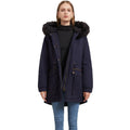 Women's Mid-length Fur Collar Coat Parker Cotton-padded Coat Pi-Mart