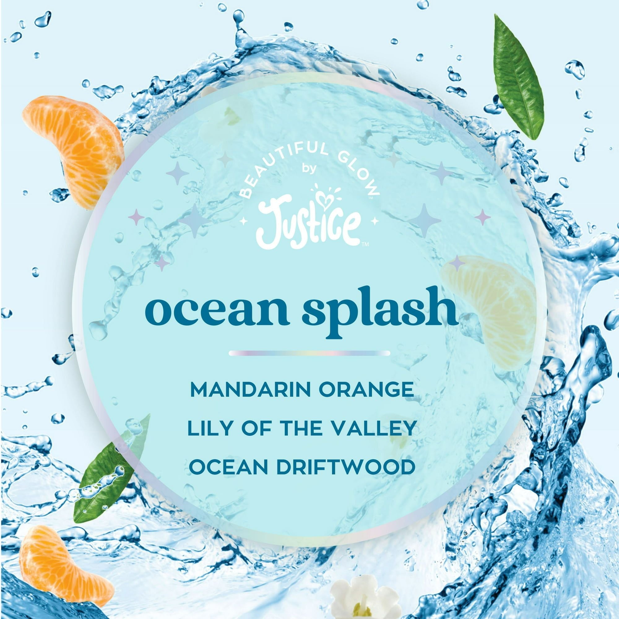 Beautiful Glow by Justice Eau De Toilette Spray, Wild Wave Rider Ocean Splash, 2.5 fl oz
