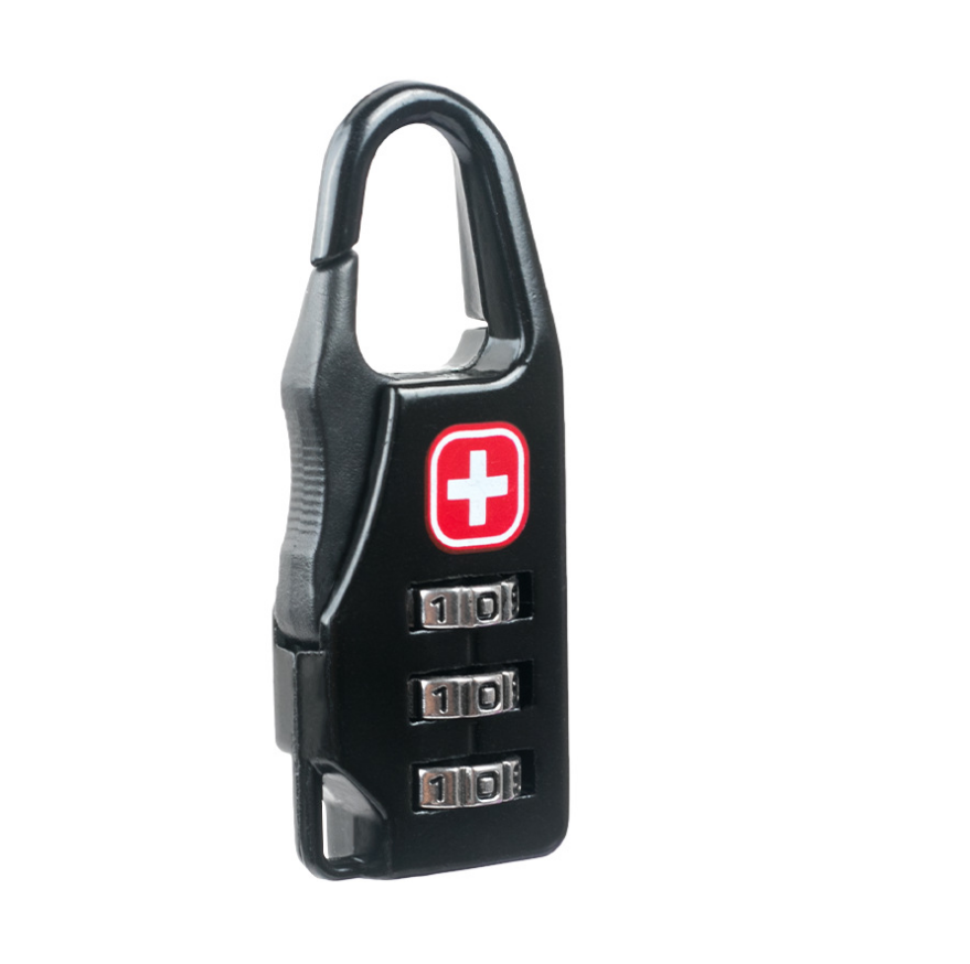Zinc alloy saber silk screen cross code lock mini lock backpack padlock luggage padlock Pi-Mart