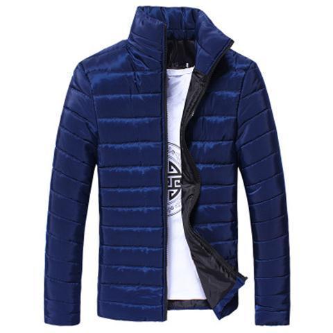 Men's Thickened Down Jacket - 100% White Goose Down Filled Loose Fit Coat