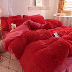 Mink velvet crystal velvet four-piece bedding Pi-Mart