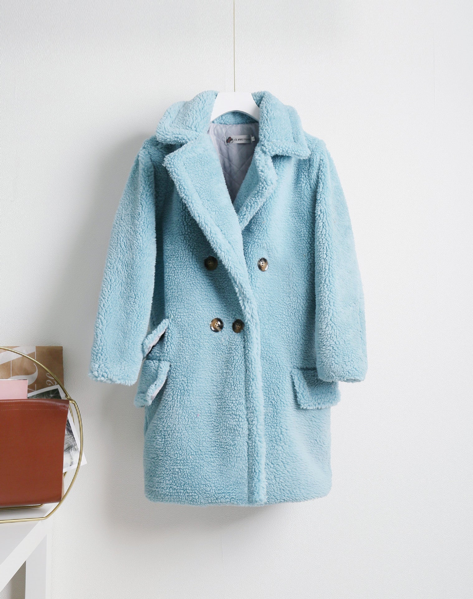 Teddy bear cashmere coat women Pi-Mart
