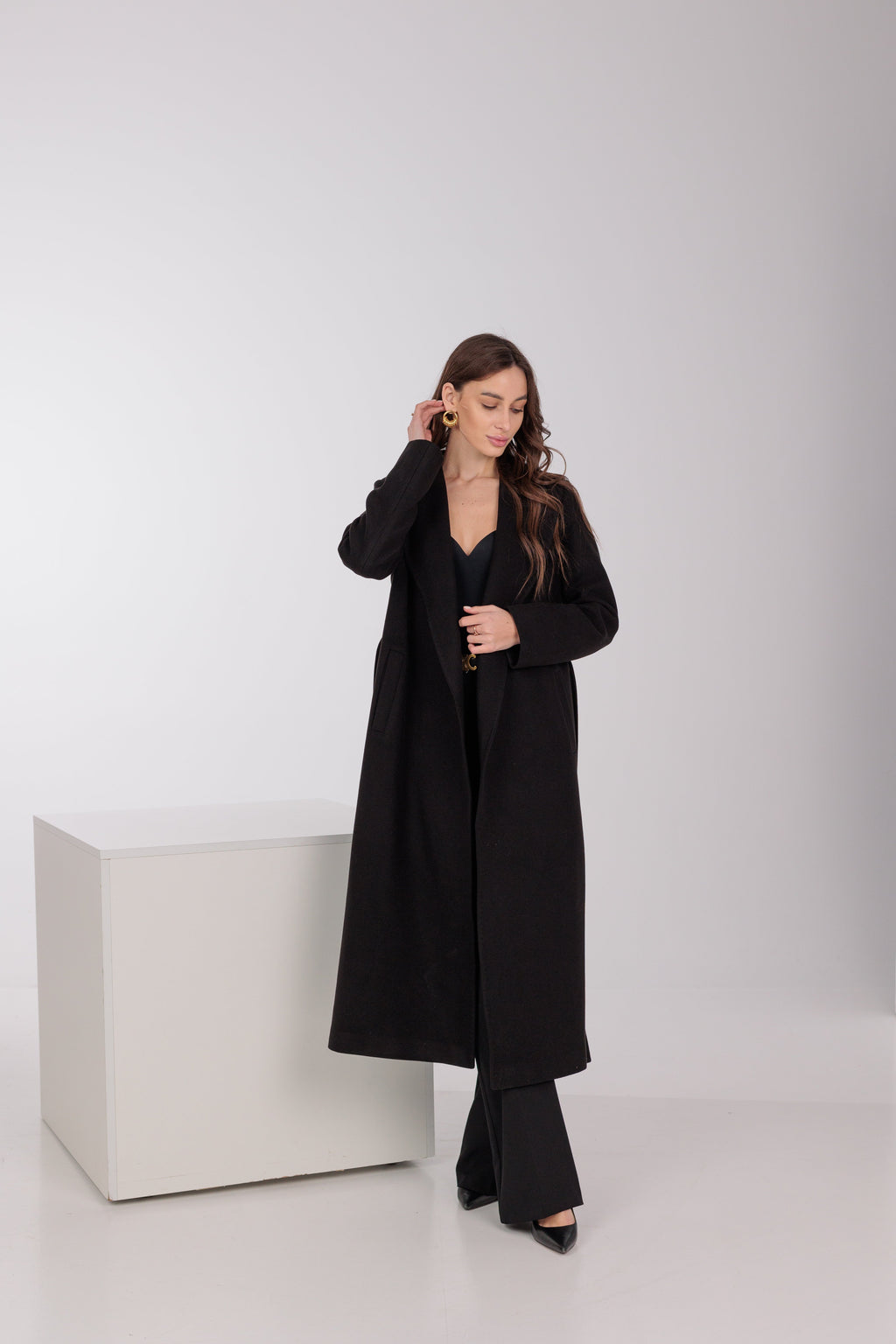 Pre-Order. Re-Stock Ships February 2026. Astoria Classic Wraparound Wool Blend Overcoat - SJB-DIAMOND ELITES