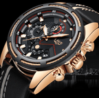 Waterproof Men's Sports  Watch With Leather Transparent Belts, Chronometers Day View Perfect Gift Stevvex